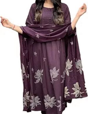 GoSriKi Women's Rayon Viscose Anarkali